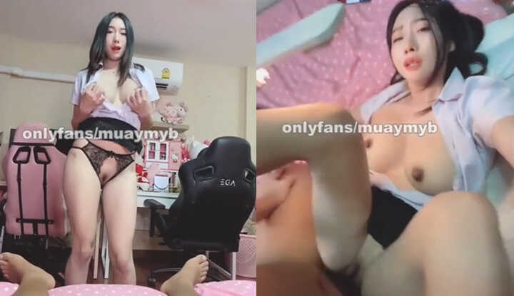 [泰国]  O站巨乳少妇muaymyb，火辣骚舞诱惑男人，只好用鸡巴帮他止痒