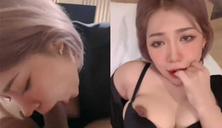 [泰国]  O站大神 babynookie，美丽的女孩正疯狂的吮吸著男友的鸡巴