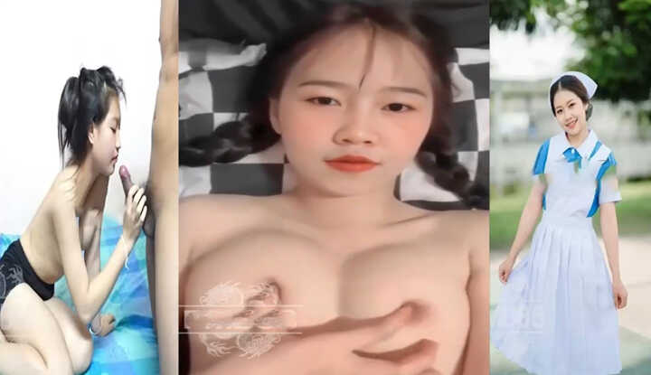 [泰国]  反差巨乳护士的下班后，躺在床上完全露出自拍