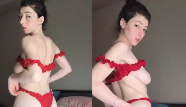 [欧美] O站大神 Celeste 巨乳美臀脱去性感情趣内衣