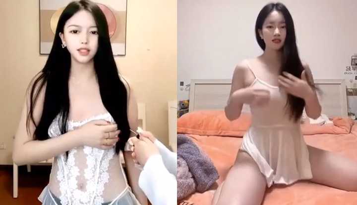 抖音直播，整活电奶头，妹子别尝试你会上瘾的，这么大怎么能藏的住