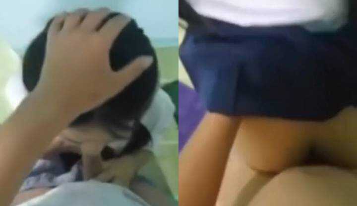 [泰国]  和女朋友在教室偷偷打炮，还不小心中出了