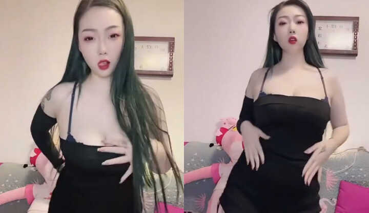快手爆乳御姐欣妹妹，低胸礼服性感热舞