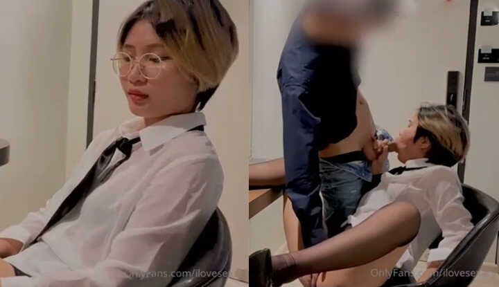 [泰国]  O站大神ilovesexary，性感巨乳OL下班后跟男同事的邂逅，酒店旅馆无套啪啪！