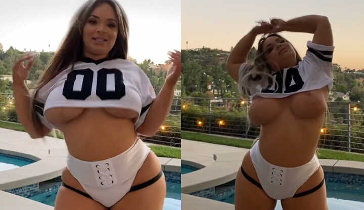 [欧美]  O站大神 巨乳啦啦队Trisha Paytas，性感热舞帮你加油！