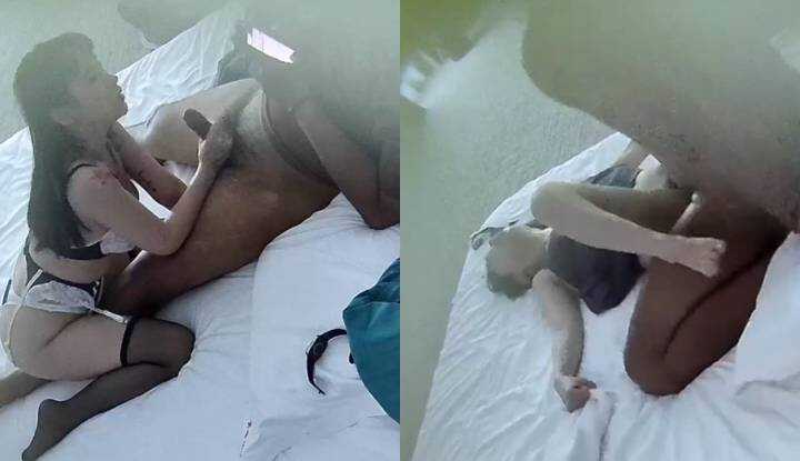 网红少妇主播穿情趣内衣约炮榜一大哥，为了游戏装备而被各种花式姿势做爱