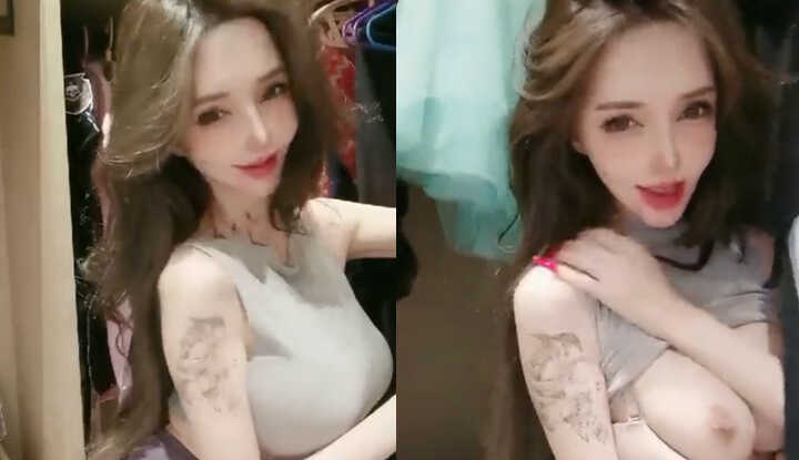巨乳网红绿茶婊，要准备把原为内衣换掉了！