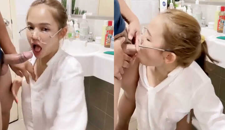 [泰国]  O站巨乳妹子Jeenzen，刷牙刷到一半被突袭中出！