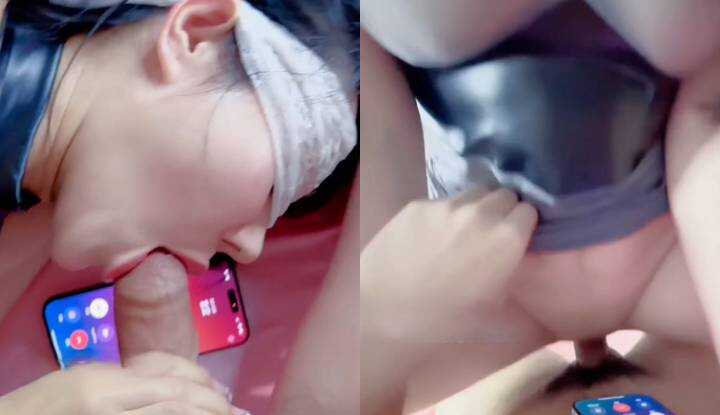 男友一直电话查勤，只好开语音做爱给他听