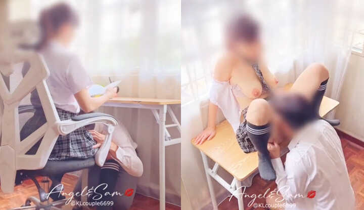 [新加坡]  O站大神 KLcouple6699～性感学生小妹，找了同学来当桌下精灵