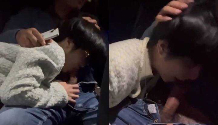 短发女秘书为了多赚钱，愿意帮老板好好口一口