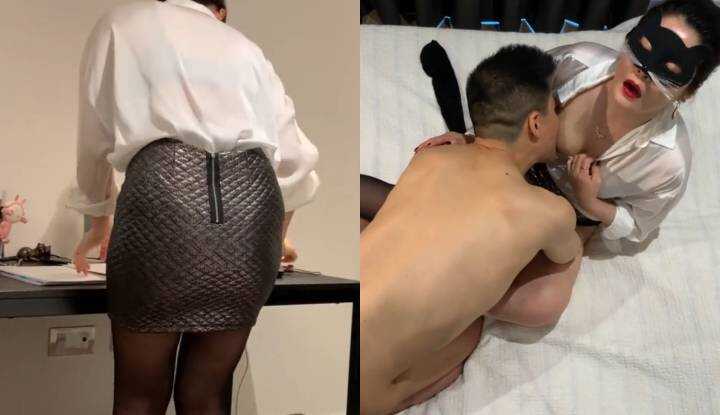 阿姨好想要，找来肌壮小哥好好操穴