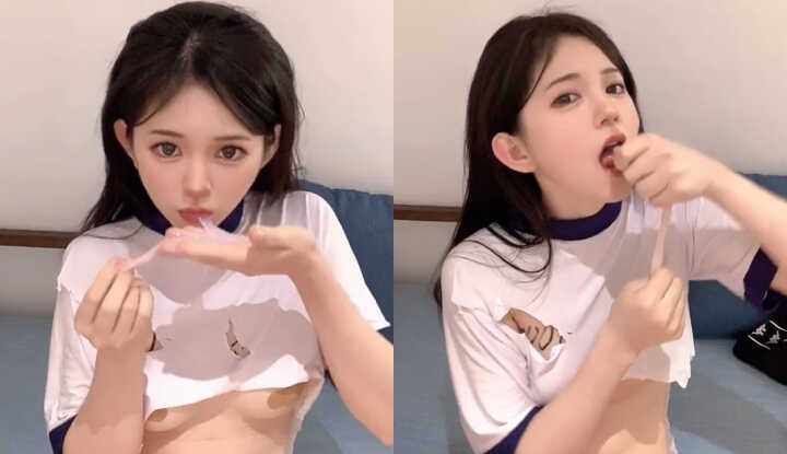 喜欢吃精液的淫荡学生妹