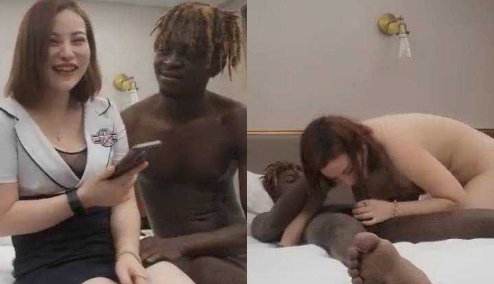 黑人老外探花 约不到人，只好去会所选妃