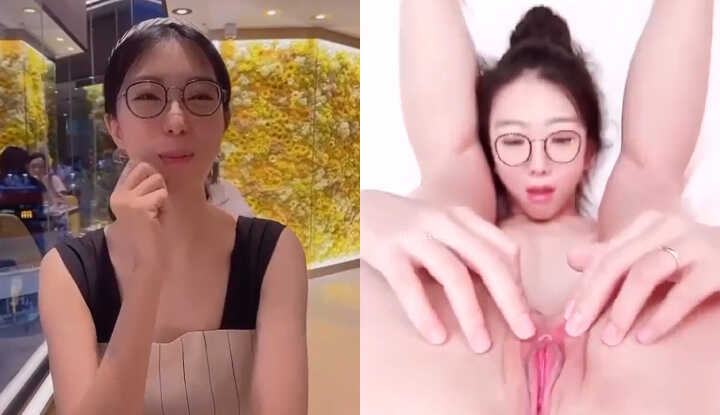 眼镜妹白天清纯模样...晚上...