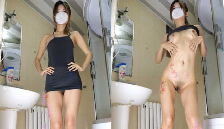 完美女神香薇，浴室里喷水热舞