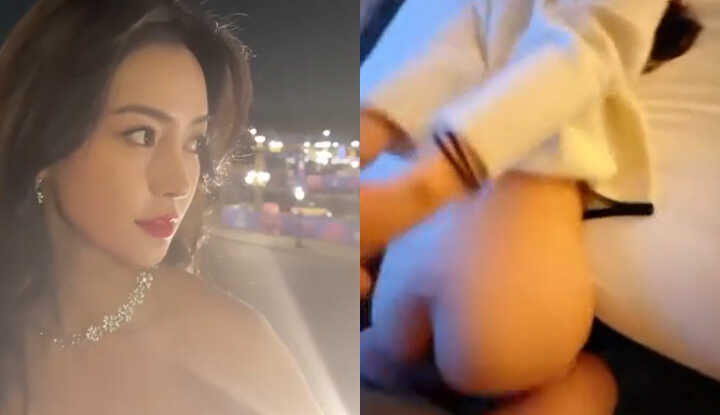 顶流女星Angelababy酒店裸舞性爱影片曝光，模特陪酒出身玩法多样！