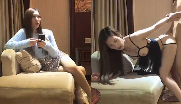 文轩探花 蓝衣 大长腿高颜值妹子啪啪 情趣透视装扭动诱惑抬腿站立后入激情不断