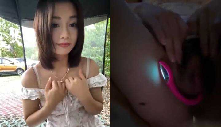 北京金融公司前台 Asia-Melody～夹跳蛋户外直播，清纯美女竟然做出如此淫荡事情，反差感爆棚！