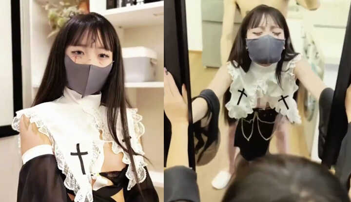 甜美福利姬爱玩熊熊万圣节变身邪恶修女 开档黑丝撩人 扶腰后入蜜穴被疯狂输出