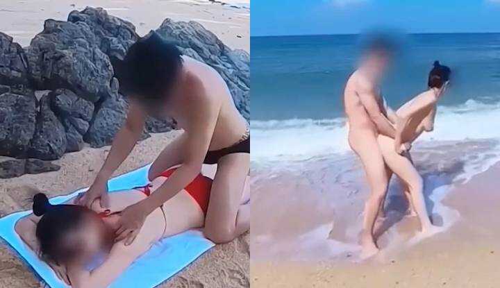 推特换妻大神 爱玩夫妻 最新剧情 跟妻子户外沙滩野战视频流出 火辣曲线性感妖娆 沙滩野战淫骚至极！