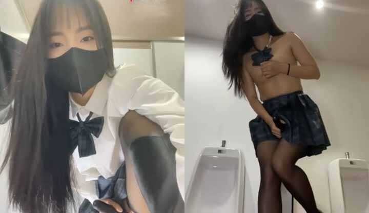 AsiaLynn-极品长腿黑丝女神 户外公厕制服露出诱惑 道具自慰高潮连连！