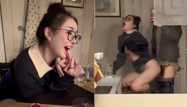 推特极品阿黑颜 噗噗 新作秋日volg 与前男友激情性爱 酒精催化椅上后入内射 高潮浪叫拉满！