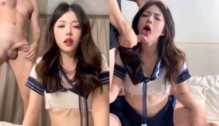 [韩国] 高颜值网黄 沈思缪 最新福利视频 黑丝JK水手制服 3P轮战头套男 肌肉猛男狂操嫩穴！