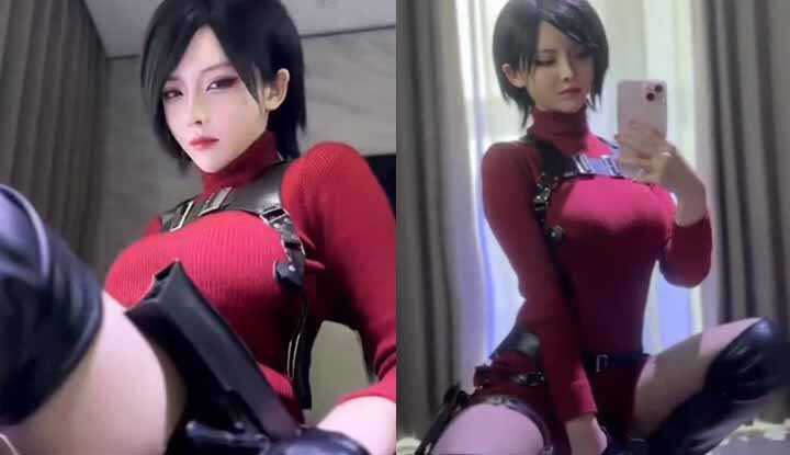 超美福利姬 小央泽 COS艾达王写真流出 红色包臀裙紧裹翘臀美腿 完美视角回眸挑逗 令人彻底迷醉！