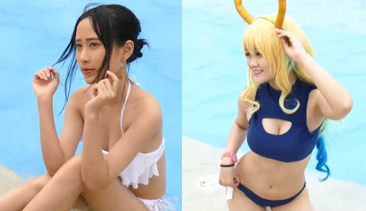 2025长隆水世界二次元比基尼湿身大乱斗 布料紧贴巨乳翘臀 驼趾乳凸全暴露 性感香艳魅惑至极！ 2