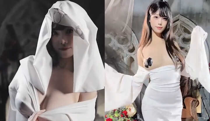 极品性感尤物蜜汁猫裘 COS欲望幽灵娘最新写真福利流出 雪白胴体巨乳挺拔 魅魔附体直接勾魂！