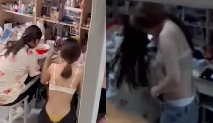 女大学生偷拍舍友浴后私密视频流出 第一视角紧张刺激 浴室白嫩娇躯全裸露出 画面香艳无比！