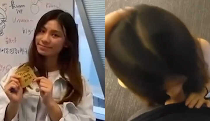 香港理工大物理系 曹嘉欣 性爱视频流出 社团办公室跪地口交 撅臀后入淫荡浪叫 高材生变淫贱母狗！ 1