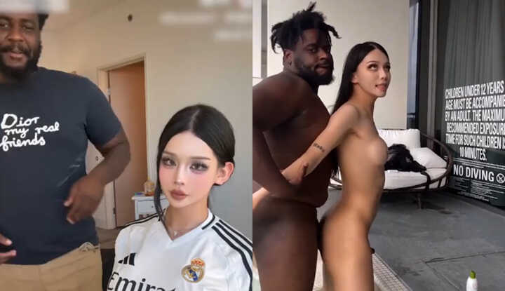 前恒大足球学院 田瑞杰 变身TS美妖Rudie 细腰盈盈一握翘臀诱惑爆表 被黑哥巨根猛操菊花 反差极大！ 1