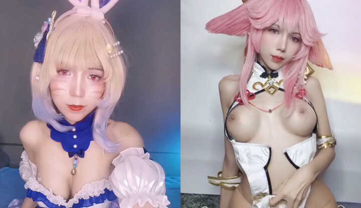 爆乳福利姬 lmusicl 大尺度COS合集 吊带袜天使狂秀淫装 爆乳摇曳三点尽露 纯欲反差让人着迷！