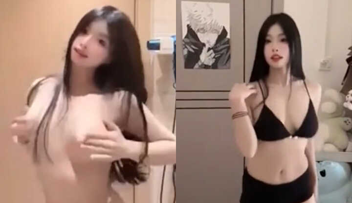 抖音19.7万粉 苦瓜哎 裸舞福利合集 极品嫩妹制服诱惑 巨乳翘臀疯狂抖动 画面香艳诱惑拉满！