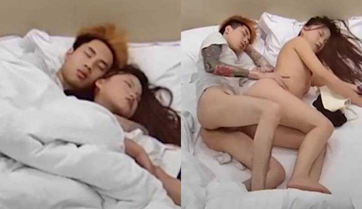 最新酒店偷拍！纹身小伙被女友骑乘榨精 抗腿打桩爆操后内射！