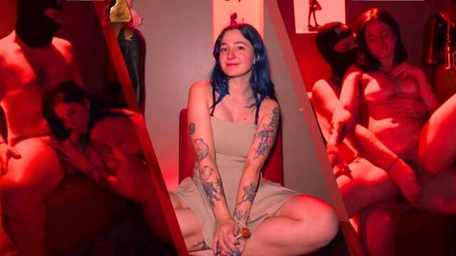 我第一次去一个放荡俱乐部！ - 热门的偷窥性表演与一个订阅者