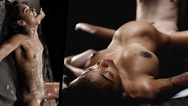 射精膨胀 & 颜射精液合集 - 拉丁黑人巨乳女孩被疯狂量精液填满