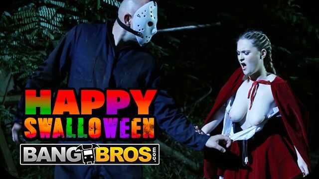 BANGBROS - Kara Lee 的小红帽装扮变得狂野，她被蒙面陌生人猛干