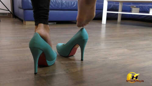 Katerina-Hartlova Foot Job And Shoe Job With My Red Dildo