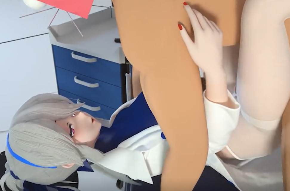 单纯的白丝实习保健老师被学生压着无套中出