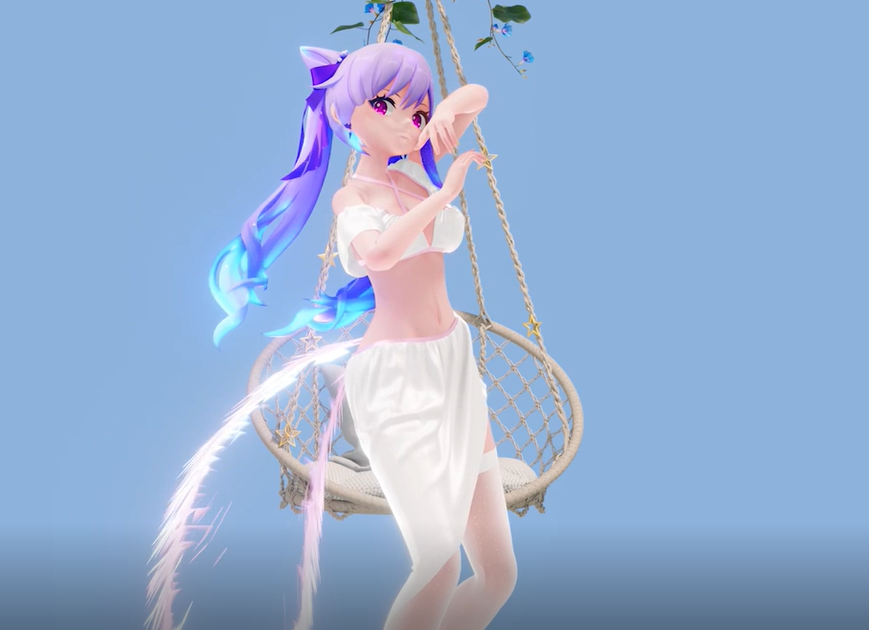 刻晴的小穴 泳装 Gimme×Gimme keqing