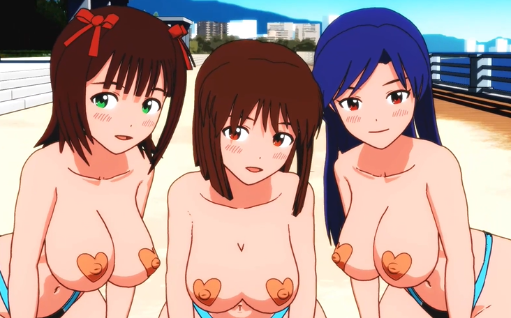 天海春香・萩原雪歩・如月千早-おっぱい謝罪ダンス