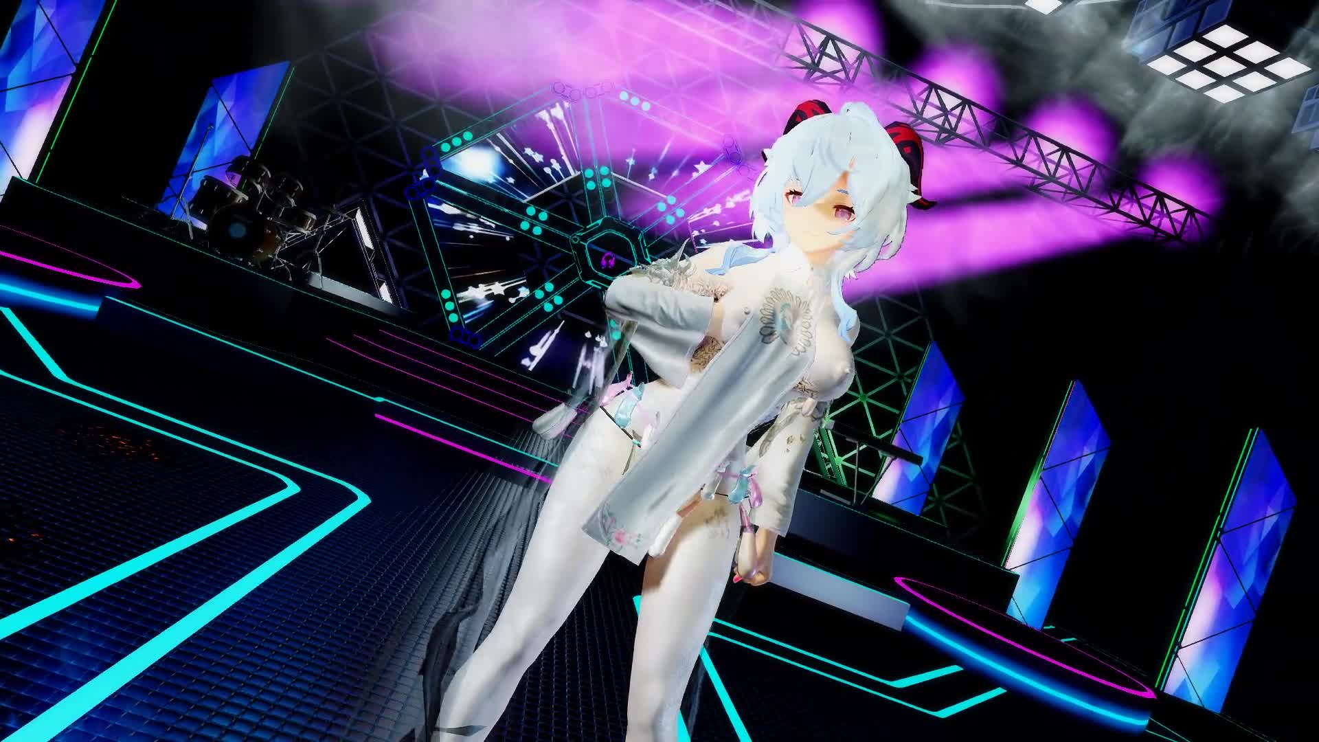 甘雨 Expectation 连体白丝短旗袍