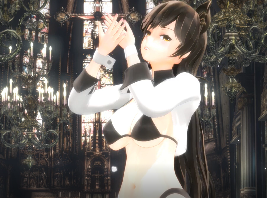 乳揺れ黒ビキニ愛宕(アズレン)