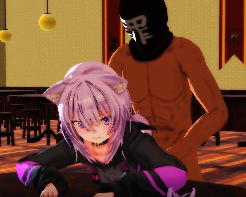 レイププレイを楽しむ子 猫又おかゆ 『バイトの女の子に手を出して悪いマスターさん…』